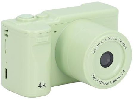 Vintage Digital Camera, 4K Digital Camera, Dial 8X Zoom, 2.4in LCD Screen, Compact Small Cameras, Travel Vlogging Camera, for Kids Teens Photography Video (Dpofirssby597awte-11)