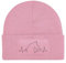 NIMAMA Kinder Mütze Beanie Heartbeat Pferd Wintermütze Statement Spruch Print Geschenk Unisex Strickmütze für Jungen und Mädchen - Rosa