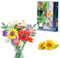 BIGEARN Wildflower Bouquet Building Set - Artificial Flowers for Adults, Sunflower Botanical for Home Decor - Mother's Day, Valentine's Day, Anniversary, Birthday Gift for Women, Her and Him