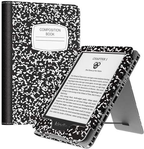 MoKo Hülle für Kindle 6 (11. Gen, 2024/2022),Notizbuch | Passend für Kindle 10./8. Generation (2019/2016), ultraleichte PU-Hülle, Auto Schlaf/Wach
