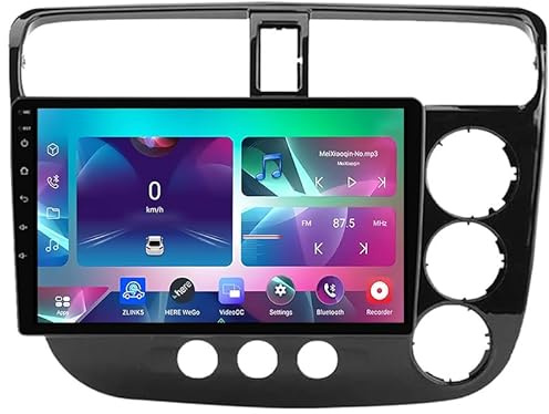 Radio estéreo de coche Android 15 para Honda Civic RHD 2000-2005, pantalla táctil de 9 pulgadas, navegación GPS, unidad principal Bluetooth, compatible con espejo de respaldo, cámara de marcha atrás