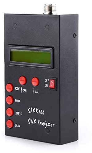 Nihcora SARK100 Antenna Analyzer Meter 1-60MHz Shortwave SWR Antenna Analyzer with 1.0 to 9.99 SWR Usable Measurement Range