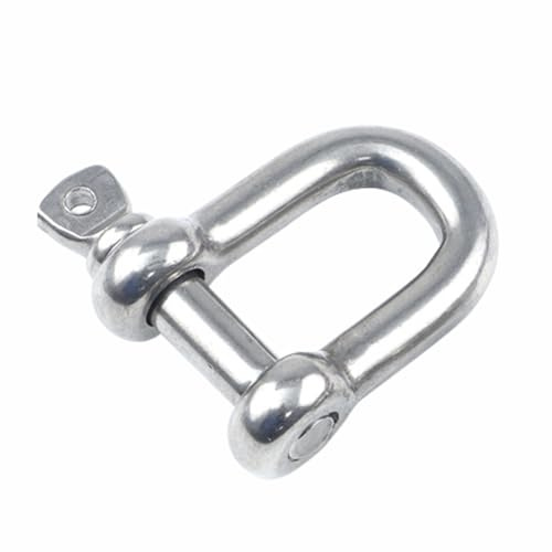 M38 Heavy Duty D Shackle, 304 Stainless Steel D Ring Shackle Lock Durable for Heavy Duty Construction Rigging Vehicle Recovery Hauling Tie Downs Hanging