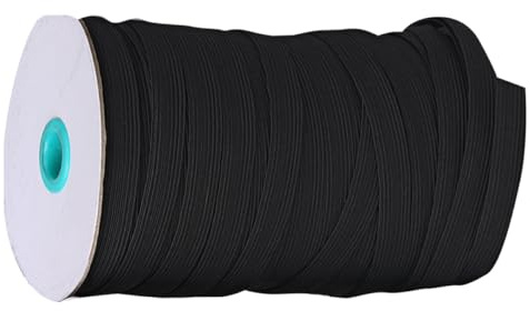KAILIKETIY Selbstgemacht Masken Gummiband 9mm Schwarz Elastisches Ersatzband zum Nähen Angenehm Langlebig für Ohrschlaufen