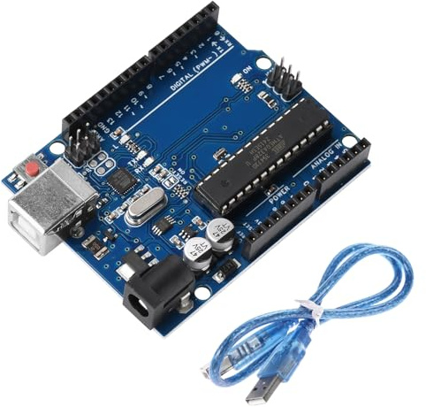 Heemol Para placa de desarrollo R3 para Arduino con chip AT-mega-16U2, interfaz tipo B con cable de datos