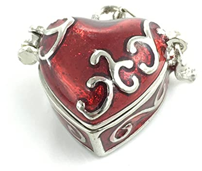 Emaille Love Heart Urne Ash Andenken Memorial Mini Cremation Wish fit Halskette Anhänger