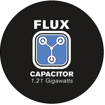 Geek Aufkleber Fluxkompensator : 1 Aufkleber