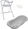 Baignoire bébé thermomètre Gris Owls 86 cm + Pied + Tuyau