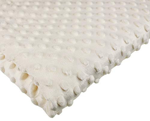tukan-tex Polyester Meterware Stoff Plüschstoff 50x160cm | Minky | Flauschiger Kinderstoff Fleece (Ecru 3017)