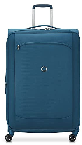 DELSEY PARIS - MONTMARTRE AIR 2.0 - Valise soft extensible - 4 doubles roues - 83x52x33cm - XL - Bleu