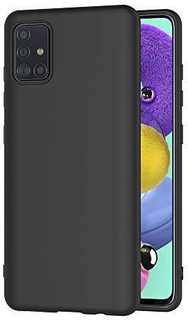 AICEK Compatible Samsung Galaxy A51 Hülle, Schwarz Silikon Schutzhülle für Samsung A51 Case TPU Bumper Galaxy A51 Handyhülle (6,5 Zoll)