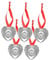 5pcs Christmas Tree Ornaments Double Sided Memorial Ornament Wing Shaped Tree Hanging Pendents For Xmas Holiday Home Decor Sliver