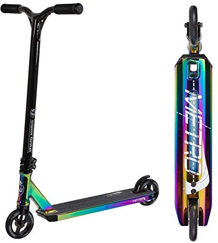 Longway Metro Stunt-Scooter H=79cm Park Tret-Roller (Schwarz/Rainbow)