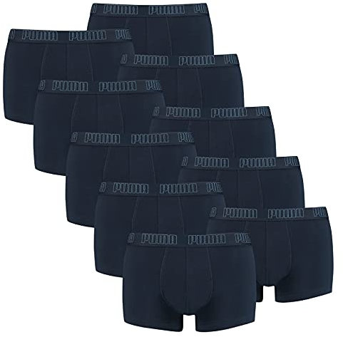 PUMA 10 er Pack Short Boxer Boxershorts Men Pant Unterwäsche kurz 100000884, Farbe:010 - Navy, Bekleidungsgröße:L
