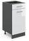 Vicco Küchenunterschrank R-Line, Weiß Hochglanz/Anthrazit, 40 cm ohne Arbeitsplatte