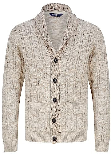 Tokyo Laundry Manji Cable Knitted Cardigan with Shawl Collar - Natural Twist - L