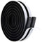 Dichtungsband Selbstklebende, Gummi Dichtungsband für Tren und Fenste, Anti-Kollision/Schalldichter/Wasserdichter/Staubdicht Dichtband Fenster(12mmx10mmx4m, Schwarz-Weißer Kleber)