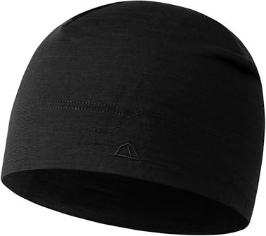 TOM FYFE Premium Leichte Merino Beanie Unisex Schwarz/S/M | Made in Europe