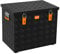Alubox Strong - Black Edition ABX-R120-B Aluminium Transportkiste aus 3 mm Riffelblech 120 Liter in schwarz (62,2 x 42,5 x 52 cm)