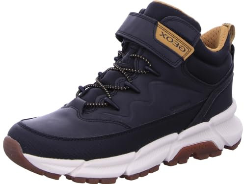 Geox J FLEXYPER Plus Boy Ankle Boot, Black/DK Yellow, 41 EU