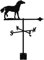 TAISK Wetterfahne aus Metall, Wetterfahne, praktischer Windrichtungsanzeiger, Windfahne, Wetterhahn, Messwerkzeug, Vintage-Stil, Bauernhofszene, Zuhause, Garten, Basteln, Ornamente (Pferd)