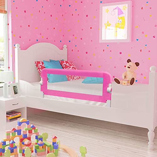 ANGYANG Kleinkind Sicherheit Bettgitter, Rausfallschutz Bett, Bettgitter Rausfallschutz, Rausfallschutz Kinderbett, Bettumrandung Babybett, 102 x 42 cm Rosa