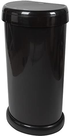 Total Bins UK Limited Stylish, Modern Design & Flat Back Space Saving Shape. Touch Lid Mechanism With Removable Bin Bag Retaining Ring. Ideal For The Kitchen, Office or Bathroom.