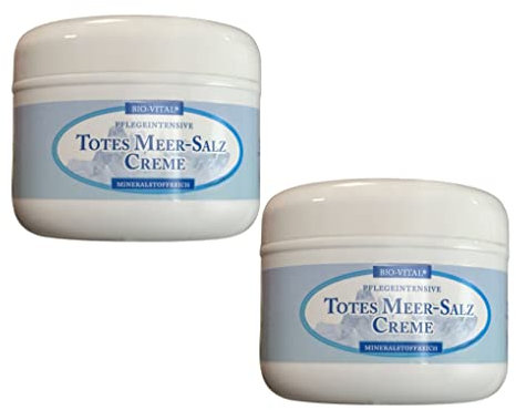 Original Totes Meer Salz Creme - Natürliche Revitalisierung und Geschmeidigkeit durch mineralstoffreiche Pflege (Totes Meer-Salz Creme 2x 250ml)