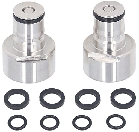 Riuulity Edelstahl-Kugelverschluss-Schnellkupplungs-Umrüstsatz Keg-Koppler-Adapter, Keg-Anschluss-Adapter für A D S G-Bierfassfässer und Keg-Bierbrauen