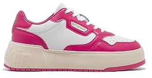 D.Franklin Scarpe sportive casual da donna. Modello Court Basic in Fuscia e Bianco, fucsia, 39 EU