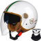 Vespa-Motorradhelm, Retro-3/4-Motorrad-Halbhelm Mit Offenem Gesicht Und Doppelvisier, Für Männer Und Frauen, Roller, ATV, Cruiser-Helm, ECE/DOT-Geprüft 5,XL60-61cm