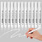 Bubuny Weiß Acrylstifte, 12 Stük Weiß Stift Wasserfest Marker, Acrylmarker Stifte für Wchwarzes Papier Holz Glas Steine Bemalen