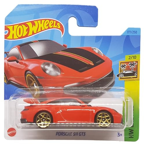 Hot Wheels - Porsche 911 GT3 - HW Exotics 2/10 - HKH97 - Short Card - Sportwagen - rot - Mattel 2023