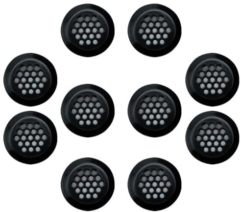 10 Pcs Stainless Steel Ventilation Cover, 35mm Concave Air Vent Grille Cupboard Ventilation Louver Mesh for Cabinet, Wardrobe and Bookshelf