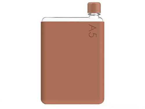 memobottle A5 (Terracotta) Bundle - 25oz (750ml) - Bottle, silicone sleeve & lid |Slim Water Bottle for Bags, Beside Books & Laptops | BPA Free Tritan | Modern & Minimalist