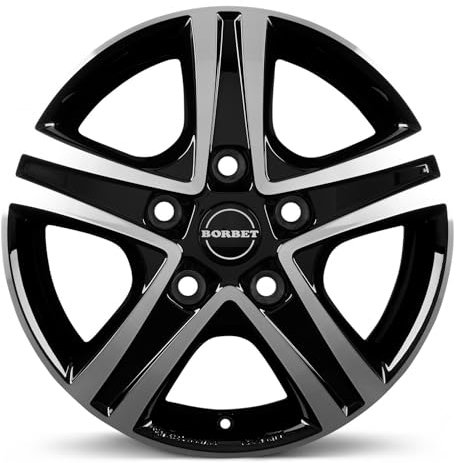 4x Borbet Felgen CWD 6.0x16 ET68 5x118 black polished glossy kompatibel mit Peugeot Boxer