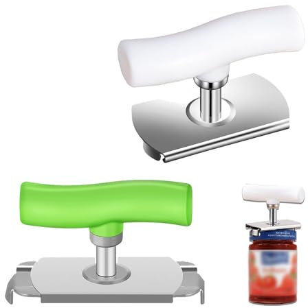 2 Piezas Abridor de Tarros Set, Multifunción Acero Inoxidable Abrelatas Manual, Profesional Abridor Tarro, Ajustable Abridor de Tapa para Cocina, Hogar, Hotel, Viajes, Restaurante, Bares