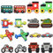 UR URLIFEHALL 16 Pcs 16 Styles Transportation Theme Silicone Beads Airplane Car Shaped Beads Rubber Beads for Jewellery Crafts Phone Straps