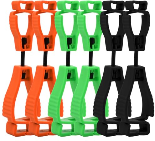 Dokeno Handschuhclips Handschuhhalter, 6Stück Handschuh Halterung Plastik Sicherheit Arbeitshandschuh Clip, Handschuh Grabber Clip Handschuhklemme für Arbeit Familie