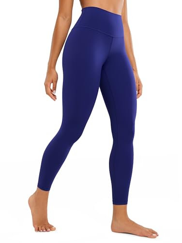 CRZ YOGA Butterluxe Damen High Waist Sport Leggings Blickdicht Yoga Leggins Sporthose Workout Gym Yogahose - 64cm Rittersporn Blau 36