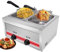 PGKTKCWH Freidora de Gas GLP Profesional, freidora Comercial de Acero Inoxidable con cestas y Tapas para freír, para cocinas comerciales, restaurantes y hogares, Cilindro Doble, 10 l + 10 l