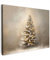 MuchoWow© Weihnachtsdeko Wandbilder 70x50 cm Deko Wohnung Bild Wohnzimmer Weihnachtsgeschenke Fotoleinwand Wand Bilder Leinwand Wall Decor Geschenk Weihnachten - Weihnachtsbaum - Schnee - Beige