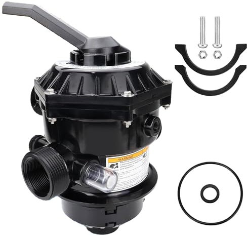 GOMADEIT Multiportventil Sandfilterventil Ersatzteile kompatibel mit Pentair 262506 1-1/2 Zoll 6-Wege-Klemmventil Ersatz Pool und Spa Sandfilter