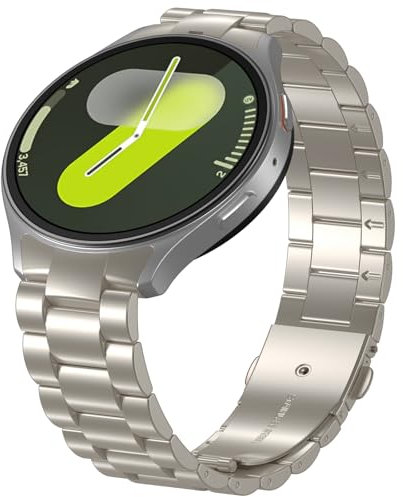 Suphart Compatible avec Bracelet Samsung Galaxy Watch 7 6 5 4 FE, 44mm 40mm, Bracelet de Remplacement Sans Espace Métal pour Galaxy Watch 6 Classic 47mm 43mm/5 Pro 45mm, Lumière Stellaire