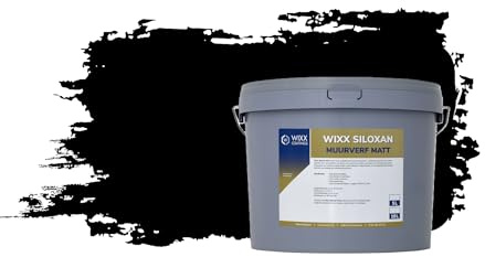 Wixx Latex Extérieur Siloxane Mat - RAL 9005 | Noir intense - 5L