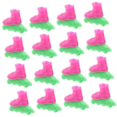 SOPOTUTU 10 Mini-Rollschuhe Für Puppen Niedliche Dekorative Rollschuh-Schuhe Für Dolls Für Puppenhaus Und -projekte Sorgfältig Gestaltete Accessoires Für Kreatives