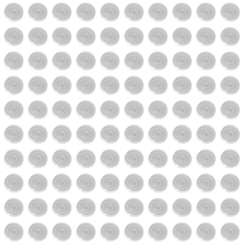 100 Stück stabile Silikon-Ohrring-Verschlüsse, transparente Ohrclip-Kissen, Bastelbedarf mit 4 verschiedenen Formen für Komfort