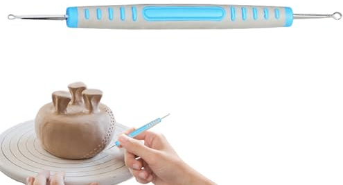 Keramik-Ton-Skulpturwerkzeug, ergonomische Keramik-Reibe für Keramik-Kunst, professionelles Modellierwerkzeug mit Stahlspitze, Modellierzubehör