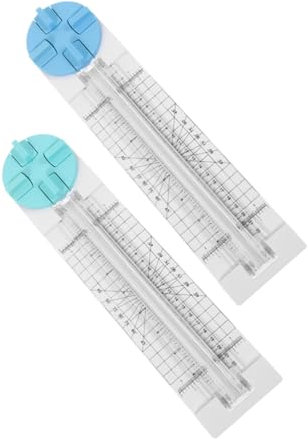 Angoily 2pièces Coupe-papier Portable Pour Papier Kraft Carton Étiquettes Photos Cartes Avec Base Antidérapante Et Mécanisme Protecteur