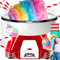 KESSER® Zuckerwattemaschine Set für Dein zuhause - Mit 30x Zuckerwatte Stäbchen & Messlöffel - Retro Cotton Candy Maschine - Zuckerwatte Maschine Mit Zubehör - Höhe 22 cm - 500 W Rot Weiß